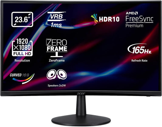 Monitor de PC Acer 23.6" NITRO ED240Q S - Pantalla de Ordenador